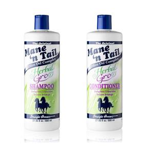 img 4 attached to 🌿 Herbal Gro Shampoo and Conditioner with Olive Oil Infusion - 27.05 Ounces Each by Mane 'n Tail