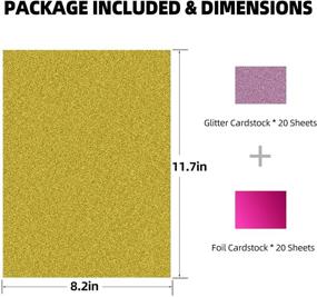 img 2 attached to 🎨 Colored Glitter & Foil Card Stock - 40 Sheets A4 250gsm/92lb for Craft Projects, Scrapbooking, Gift Wrapping - Metallic Mirror Board in 10 Vibrant Colors - Perfect for Birthdays, Weddings, and Parties