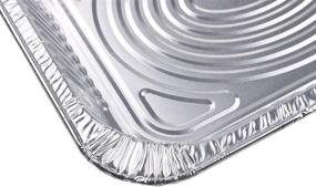 img 2 attached to 🍽️ 20 Count of Heavy-Duty 9 X 13 Half Size Disposable Aluminium Foil Baking Pans by StockHomery - Perfect for Lunch Boxes, Food Leftover Storage, or Frying Pans (No Lids)
