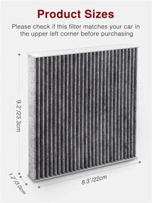 img 1 attached to Puroma Activated Carbon Cabin Air Filter Replacement for CP134, CF10134 Honda Acura Civic CR-V Odyssey CSX ILX MDX RDX AT134 (2 pcs)