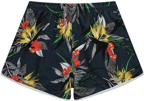 img 3 attached to 🌸 Floral Print Women's Swim Shorts: Stylish and Comfortable Board Shorts for Beach Swimwear