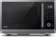 toshiba ml2-ec10sa(bs) multifunctional microwave oven: air fry, convection, and eco mode for healthy cooking, turntable position memory, easy-clean interior, 1.0 cu.ft, black stainless steel логотип