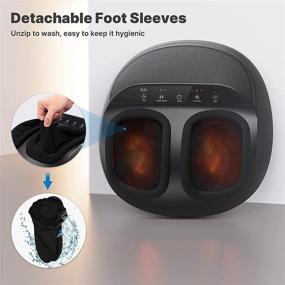 img 1 attached to 🦶 Ultimate Relief for Tired Muscles: RENPHO Foot Massager Machine with Heat and Shiatsu Deep Kneading