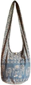 img 4 attached to 👜 Vibrant Hippie Crossbody Messenger Bags with Elephant Prints: Women's Handbags & Wallets in Hobo Style