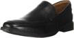 clarks tilden free black leather men's shoes for loafers & slip-ons logo