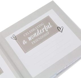 img 3 attached to Cherished Memories Forever: Happy Homewares Modern White Friends Forever 📷 Photo Album – Holds 80 4x6 Pictures with Gold Foil Text