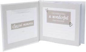 img 1 attached to Cherished Memories Forever: Happy Homewares Modern White Friends Forever 📷 Photo Album – Holds 80 4x6 Pictures with Gold Foil Text