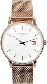 img 3 attached to Женские часы "Ethan Eliot Classic" с датой 36 мм | Водонепроницаемые часы для женщин 5ATM