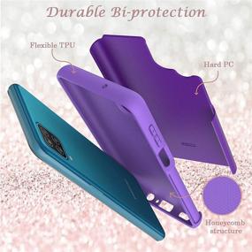 img 2 attached to 💜 Glitter Case for Samsung Galaxy A12 6.5 Inch - Cute Purple Sparkle Phone Cover for Girls & Women - Anti-Shock, Anti-Scratch TPU+PC Protective Case - 2021