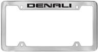 🚗 gmc denali engraved license plate frame holder - chrome plated metal top logo