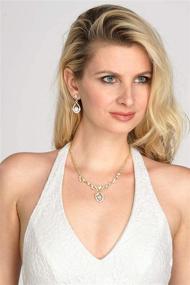 img 3 attached to Mariell Vintage Necklace Earrings Bridesmaids Women's Jewelry