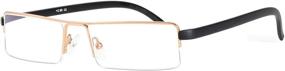 img 3 attached to TR90 Anti-Reflective Rim Readers: Lightweight Half Frame Blue Light Blocking Reading Glasses for Men and Women - Complete with Case