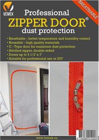 img 4 attached to 🚪 Optimized Zipper Door for Breathability and Dust Protection, Heavy-Duty Construction Access Door, Zip Barrier Dust Containment Solution, Temporary Door with Plastic Sheeting, Room Seal with Zip Barrier, Reusable and Efficient Doorway