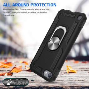 img 2 attached to 📱 Protective iPod Touch Case with Car Mount | Cyberowl Hybrid Rugged Shockproof Cover with Kickstand for Apple iPod Touch 5 6 7th Generation - Black