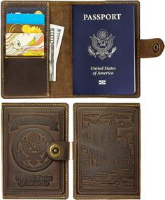 img 3 attached to ✈️ Путешествуйте с элегантностью с держателем для паспорта Villini из натуральной кожи, с функцией блокировки