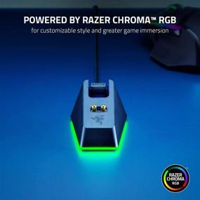 img 2 attached to 🖱️ Зарядная док-станция Razer Mouse Charging Dock Chroma: магнитная док-станция с RGB-подсветкой состояния заряда - противоскользящие ножки гекко - питание от Razer Chroma - стильно черного цвета