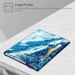 img 1 attached to 📚 Fintie Sleeve Case for 13.3" Samsung Galaxy Book Flex 13.3 NP930QCG / Samsung Galaxy Chromebook 13 XE930QCA - PU Leather Portfolio Book Cover (Sandy Wave), Non-Compatible with Galaxy Book Flex Alpha 13.3 NP730QC