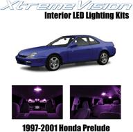 xtremevision interior led for honda prelude 1997-2001 (5 pieces) pink interior led kit installation tool logo