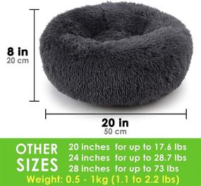 img 2 attached to SUGAR PET SHOP Marshmallow Cat Bed: The Ultimate Calming Bed for Indoor Cats, Small to Large - Fluffy, Round, Washable, Orthopedic Anti-Anxiety Cushion