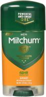 👨 men's mitchum triple odor defense gel antiperspirant deodorant stick, 48 hour protection, dermatologist tested, sport scent, green, 2.25 oz (pack of 2) logo