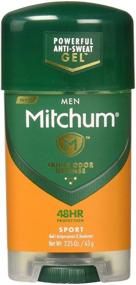 img 2 attached to 👨 Men's Mitchum Triple Odor Defense Gel Antiperspirant Deodorant Stick, 48 Hour Protection, Dermatologist Tested, Sport Scent, Green, 2.25 oz (Pack of 2)