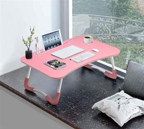 img 4 attached to 🛏️ Foldable Laptop Desk: Portable Bed Table for Breakfast, Reading, and Working on Bed, Couch, Sofa, or Floor