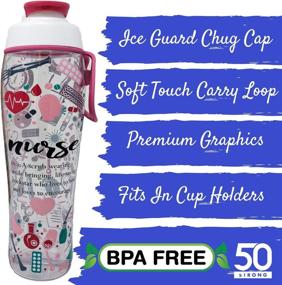 img 3 attached to 💉 Nurse Water Bottle - 30 oz. BPA Free with Carry Loop & Chug Cap - Ideal Gift for Nurses, RNs, CNAs, MAs or Nursing Graduation - Perfect for Birthday, Thank You, Christmas or Graduate (Nurse Definition)