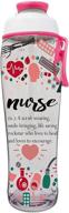 💉 nurse water bottle - 30 oz. bpa free with carry loop & chug cap - ideal gift for nurses, rns, cnas, mas or nursing graduation - perfect for birthday, thank you, christmas or graduate (nurse definition) logo