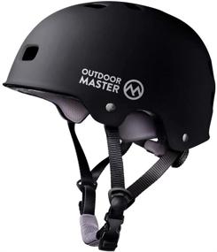 img 4 attached to 🔒 Увеличенная безопасность с легким шлемом для скейтборда OutdoorMaster с низким профилем.