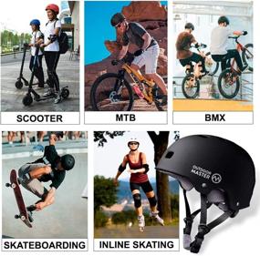 img 1 attached to 🔒 Увеличенная безопасность с легким шлемом для скейтборда OutdoorMaster с низким профилем.