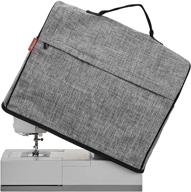 protective grey dust cover for singer and brother sewing machines with handle and pockets - nicogena logo