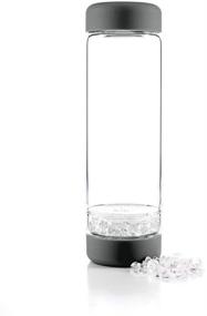 img 4 attached to 💎 VitaJuwel Inu! Crystal Water Bottle, Lava Black - The Original DIY Crystal Infusion