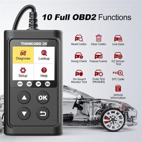 img 3 attached to 🚗 Сканер OBD2 THINKCAR Thinkobd 20, полноценный автомобильный диагностический сканер: ридер ошибок автомобиля с поддержкой датчика кислорода Mode6 и поиском кодов DTC, совместим с моделями всех автомобилей.