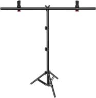 📸 neewer t-shape background backdrop support stand kit: adjustable tripod stand and crossbar with tight clamps for video studio photography (32-80 inches/81-203 centimeters) logo