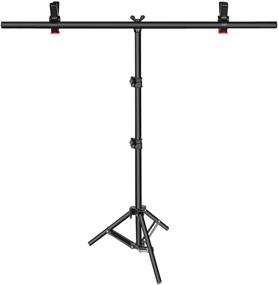 img 4 attached to 📸 Neewer T-Shape Background Backdrop Support Stand Kit: Adjustable Tripod Stand and Crossbar with Tight Clamps for Video Studio Photography (32-80 inches/81-203 Centimeters)