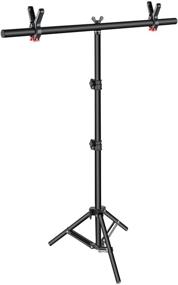 img 3 attached to 📸 Neewer T-Shape Background Backdrop Support Stand Kit: Adjustable Tripod Stand and Crossbar with Tight Clamps for Video Studio Photography (32-80 inches/81-203 Centimeters)