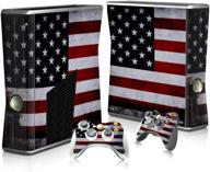 🎮 xbox 360 slim console and remote controllers american flag skin sticker vinyl decal cover by skinown - enhanced seo логотип