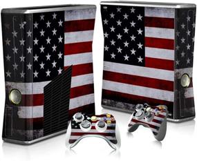 img 1 attached to 🎮 Xbox 360 Slim Console and Remote Controllers American Flag Skin Sticker Vinyl Decal Cover by SKINOWN - Enhanced SEO