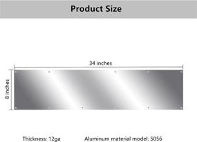 img 3 attached to 🚪 CQMMA Door Kick Plate - 8x34 inches, Ideal for 36-inch Doors, 12GA (5/64 inch) Thickness, Aluminum Alloy in Silver