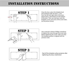 img 1 attached to 🚪 CQMMA Door Kick Plate - 8x34 inches, Ideal for 36-inch Doors, 12GA (5/64 inch) Thickness, Aluminum Alloy in Silver