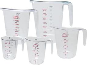 img 2 attached to 2-Quart Plastic Measuring Cup for Precision Measurements - Ideal for Cooking and Baking