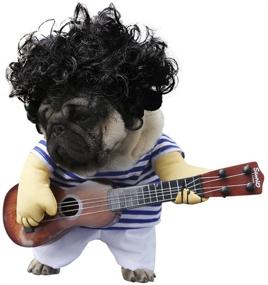 img 4 attached to 🎸 S-Lifeeling Pet Guitar Costume: Funny Dog Costumes for Guitarist Player Inspired Halloween & Christmas Cosplay Party - Cat Outfits Included