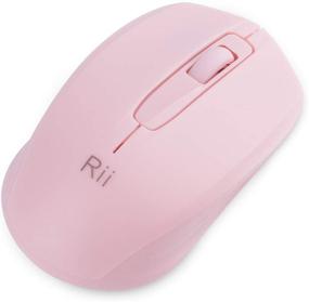 img 2 attached to 🖱️ Rii Wireless Mouse 1000DPI: Stylish Pink Design with USB Dongle for PC, Laptop, Windows & Office Use