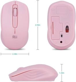 img 3 attached to 🖱️ Rii Wireless Mouse 1000DPI: Stylish Pink Design with USB Dongle for PC, Laptop, Windows & Office Use