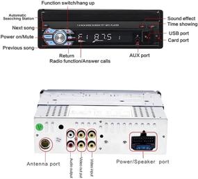 img 3 attached to 🚗 7-Inch Retractable Touchscreen Car Radio with Backup Camera: Bluetooth Single Din Stereo with Mirror Link Support