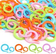 vibrant 100 pcs knitting stitch rings in mix colors - marker rings for crochet, sewing, crafts, and diy art logo