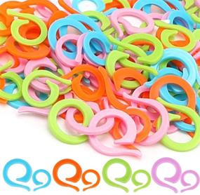 img 4 attached to Vibrant 100 PCS Knitting Stitch Rings in Mix Colors - Marker Rings for Crochet, Sewing, Crafts, and DIY Art