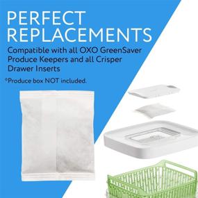 img 3 attached to 🥬 Impresa 6 Pack Greensaver Produce Preserver Filter Refills - Compatible With OXO Greensaver - Made in The USA (20g Per Sachet)