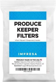 img 1 attached to 🥬 Impresa 6 Pack Greensaver Produce Preserver Filter Refills - Compatible With OXO Greensaver - Made in The USA (20g Per Sachet)