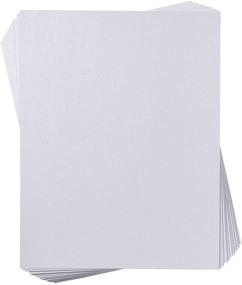 img 4 attached to 📚 96 Sheets of Shimmering Pearl White Cardstock, Metallic Paper for Scrapbooking and Crafts, 8.5 x 11 Inches